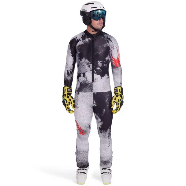 Spyder Heren World Cup DH Race Suit - Zwart Grijs Rood1