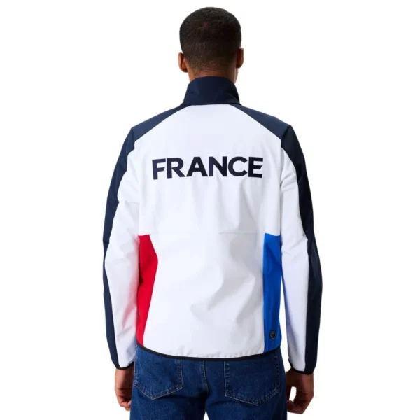 Chaqueta Colmar Soft Shell del equipo francés para hombre - Blanco Azul Rojo2