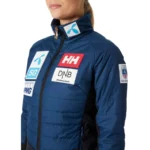 Helly Hansen Veste isolante pour la Coupe du monde de ski de l’équipe de Norvège pour femmes - Ocean NSF7