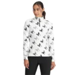 Camisa Spyder Vivid First Layer para mujer - Blanco con estampado de esquí1